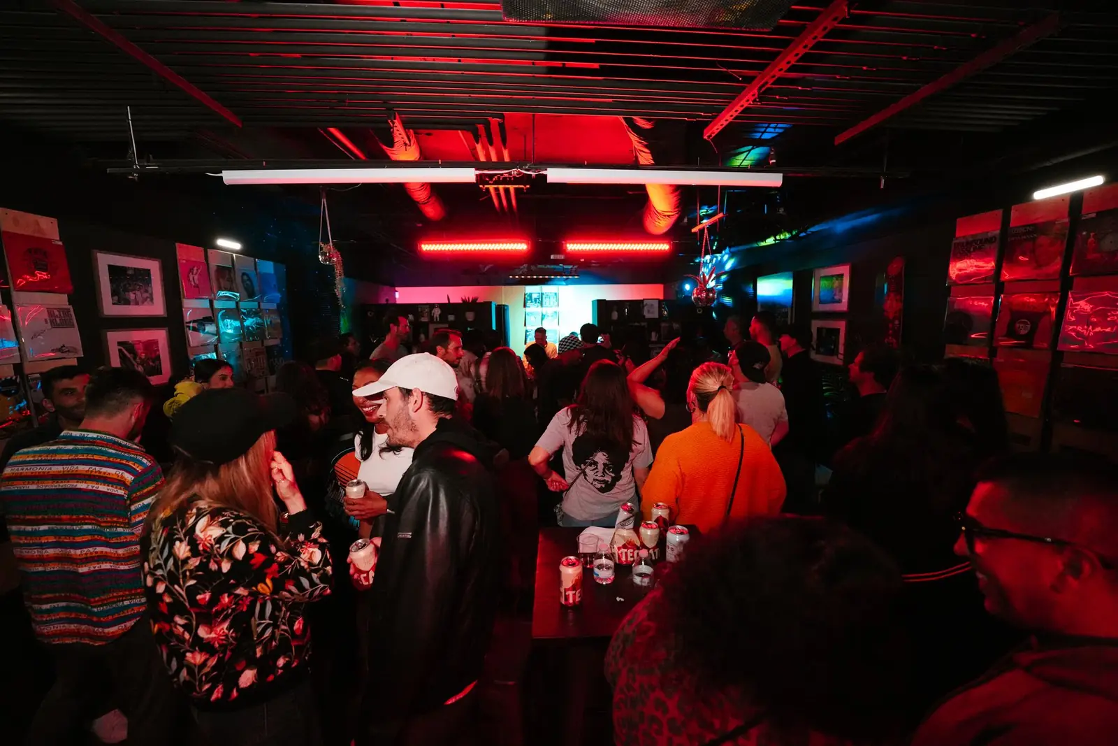 Packed dance floor at a Foot Work Records showcase