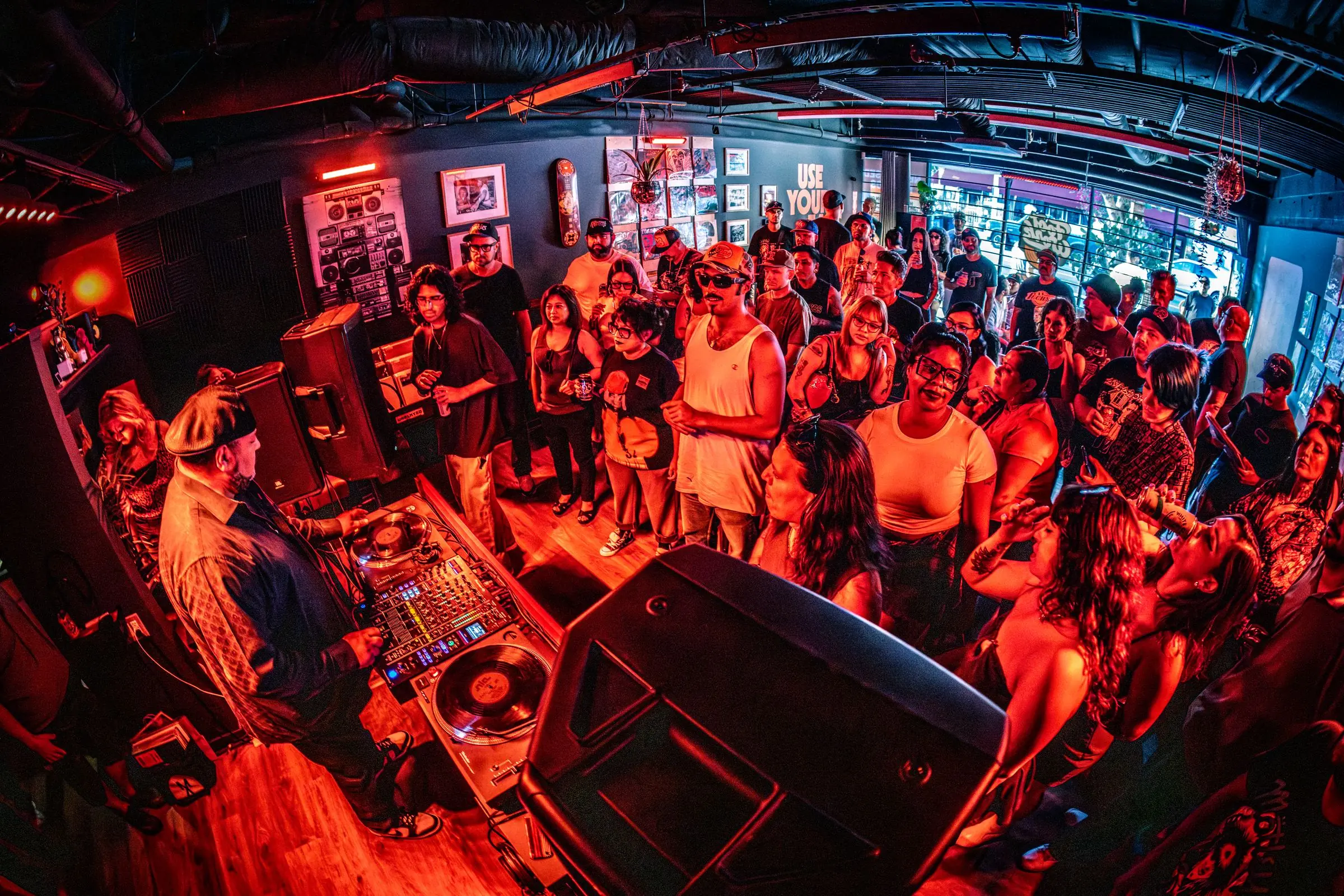 The Foot Work room during a showcase
